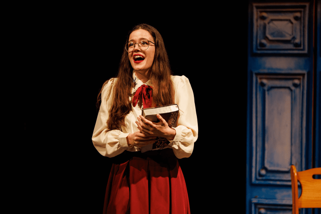 Phoebe (Hadassah Misner) is overjoyed, in "I've Decided to Marry You" from Lutvak's "A Gentleman's Guide to Love and Murder."